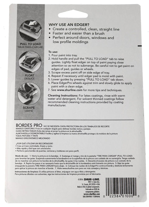 Paint Edger Pro Kit With Two Pack Painter's Pad Refills For Crisp Baseboard And Ceiling Edges, Adjustable Pole For Long Reach, Pro Grade DIY Painter's Tool For Precise Edges That Make Clean Lines Fast And Easy