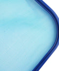 Heavy Duty Pool Skimmer Net For Leaves And Debris Fine Mesh Frame Net Pro Grade Pool Leaf Rake close-up of blue fine mesh