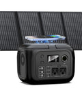 Portable Solar Generator 300W Peak Power Station With 260Wh Battery And 40W Solar Panel Included For Home Use Camping Outdoor