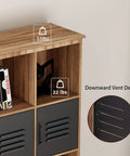 Premium Twelve Cube Wood Bookcase With Six Metal Doors Rock Solid Storage Cabinet Built Damn Tough for Home Office and Living Room displaying weight capacity.