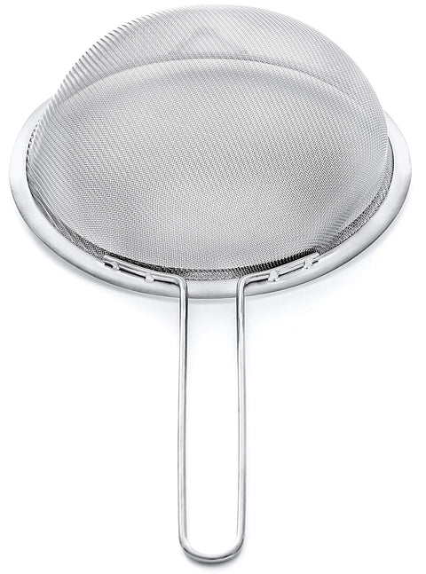 Future Strainer Set Fine Mesh Stainless Steel 304 18 8 Kitchen Trio Of 8 Inch 5.5 Inch And 3.3 Inch Strainers, fine mesh view