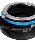 TLT ROKR Tilt Shift Lens Mount Adapter for Sony Alpha E Mount from A Mount and Minolta AF Lenses, All Metal Construction, 10 Degrees Tilt, 20mm Shift, 360 Degree Rotation, Precise Secure Fit for Mirrorless Cameras, blue and black metal adapter