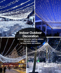 Ultra Long 403 Ft 1000 LED Outdoor Christmas Lights 8 Modes Waterproof Plug In with Timer illuminating wedding venues