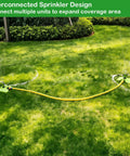Heavy Duty Two Arm Sprinkler With Brass Nozzle For Big Yards And Gardens 360 Degree Automatic Rotary Lawn Irrigation System