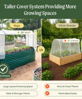 Comparison of Garden Cover Netting System For 2 By 8 Beds With 9 In 1 Protection Kit 35 Percent Shade Pest Control Frame Durable Heavy Duty and shorter alternative