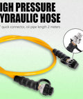 High pressure hydraulic hose with 3/8 inch quick connector and 2-meter oil pipe