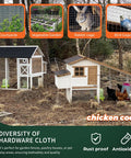 One Quarter Inch Welded Hardware Cloth Twenty Four By Fifty Foot Coil For Chicken Coop And Small Animal Pen with vehicles and coop.