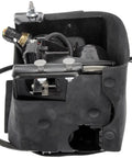 Upgraded Suspension Air Compressor With Thermal Defense And Moisture Guard For Cadillac Chevrolet Gmc Models showing side profile with wiring and attachments.