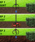 Heavy Duty Hand Tiller For Gardening With Long Handle Claw Twist Tiller Manual Soil Cultivator And Lawn Aerator steps illustration