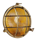 Nautical Brass Bulkhead Lampshade For Wall Light Industrial Sconce IP54 Waterproof Vintage Nautical Look Retro Vibe, Shade Only