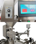 Heavy Duty Servo Automated Paste And Liquid Filling Machine 100 To 1000 Milliliter Capacity control panel and filling nozzle close-up