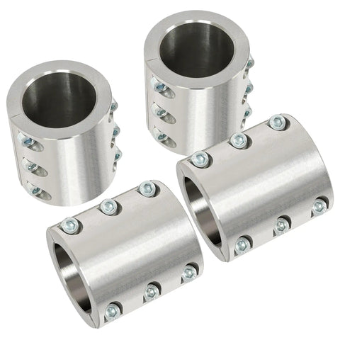 Heavy Duty 4 Pack Split Collar Tube Clamp For UTV Roll Cages Weldable Or Bolt On Mount Fits One And Three Quarter Inch OD Tubing
