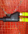 Wet Media Blast Gun Kit V3 Pro 3D Printed PETG Lightweight Tool with adjustable hoses against orange wire mesh background.