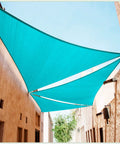Turquoise 10 By 10 By 10 Foot Sun Shade Sail Triangle Canopy Outdoor UV Block UV Resistant Shelter Built Tough For Patio Carport Virgin HDPE