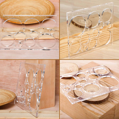 Pro Grade Router Templates for Woodworking Kit With Circle Inlay Templates and Decorative Jig 13 In 1 Acrylic Templates