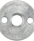 59604 Tiger Disc Nut For Resin Fiber And AL-Tra Cut Discs, metal construction, top view showing manufacturer inscription