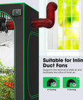 All In One Window Vent Kit For Portable ACs And Dryers in use with 6 inch ducting for air exchange in green grow tent