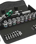 Zyklop Speed Ratchet Set 8100 SC 6 Half Inch Drive, showing 25 Piece Metric Kit with freely pivoting head and accessories.