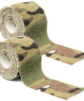 Self Cling Camouflage Fabric Wrap For Gear And Knives, Reusable And Washable, No Sticky Residue, 2 Inch By 144 Inch Roll, Multicam