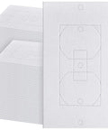Universal Foam Outlet Insulation Pads And Draft Sealers Set For Electrical Outlets And Light Switch Covers, Easy Cut To Fit EVA Foam Wall Gaskets, White