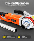 No Sweat 200W Electric Pipe Threader For Half To 2 Inch Pipes, 26Rpm Copper Motor, showing aluminum body and threading mechanism.
