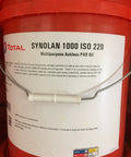 Ashless Synthetic Engine Oil ISO 220 1000 Multi Purpose 5 Gallon Pail with label and metal handle
