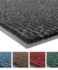 Heavy Duty Industrial Door Mat 3 By 10 Feet For Busy Entrances Large Commercial Grade Entrance Rug For Businesses Lobbies Garage And Mudrooms Charcoal Black Made In USA Brush Step 109S0310CH corner detail