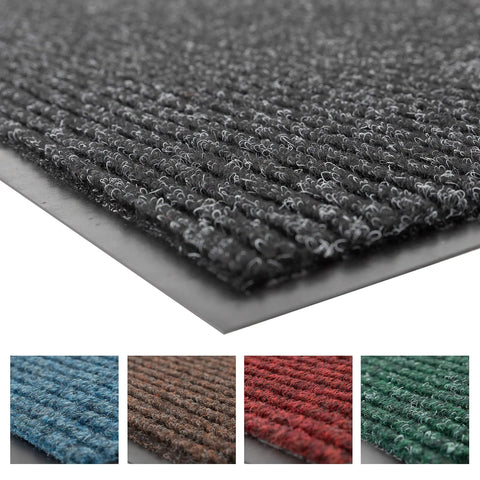 Heavy Duty Industrial Door Mat 3 By 10 Feet For Busy Entrances Large Commercial Grade Entrance Rug For Businesses Lobbies Garage And Mudrooms Charcoal Black Made In USA Brush Step 109S0310CH corner detail