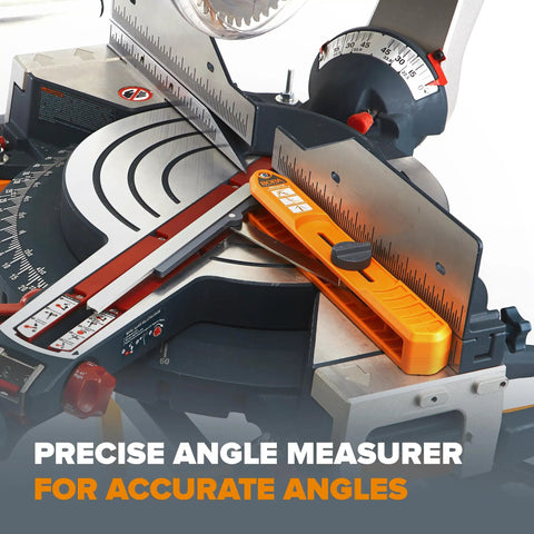 Pro Grade MiteriX Angle Aluminum Wood Duplicator with miter saw for precise miter angles and quick measure system