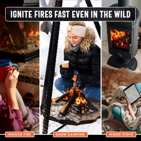 Fatwood Fire Starter Sticks 10lb Box For Campfires And BBQs used in fireplace, snow camping, and wood stove settings