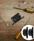 Rv Cabinet Door Latch And Catch Kit With Push To Close Mechanism Includes 8 Screws And 10 Double Sided Adhesive Strips ABS Material