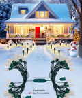 Outdoor Twenty Five Point Seven Feet 20 LED C9 Christmas String Lights With Strawberry Shell Stakes in holiday house scene