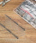120-piece stainless steel torsion springs assortment, 30 sizes, with individual bags and plastic storage case