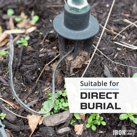 Go-To Low Voltage Wire 16/2 For Landscape Lighting And Outdoor Projects 250 Ft Black wire direct burial installation.