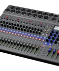 Top view of the LiveTrak L-20 Mixer And Multitrack Recorder for musicians with 20 inputs and 22 tracks at 24-bit 96kHz.