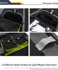 Close-up of utility pockets on Two Pack Hi Vis Mesh Safety Vest With 10 Pockets And Zipper For Men And Women Fluorescent Neon Color ANSI ISEA