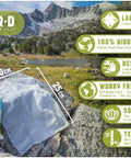 Biodegradable Body Wipes With Tea Tree Oil And Aloe Vera On The Go Fresh Wipes for Camping Hiking Post Workout And Travel displayed outdoors