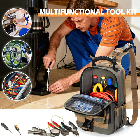 Built Different Electrician Tool Pouch Bag Featuring Heavy Duty Canvas And Twin Zippered Hvac Organizer Slots For Skilled Tradesmen Grinding Out Long Shifts