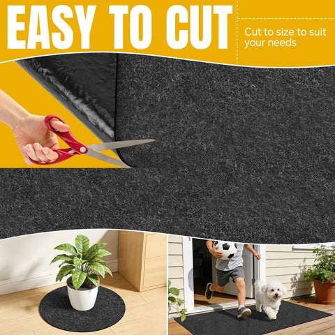 Cutting scene of Extra Large Garage Floor Mat Heavy Duty Oil Absorbent Parking Mat With Waterproof Non Slip Backing Washable Reusable Floor Protector