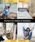 XXL Hammock Chair For Adults Large 70.9 By 47.2 Inch Swing Seat With 500 Lb Capacity in various indoor and outdoor settings