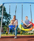 Backyard Heavy Duty A Frame Swing Set With 440 Lb Capacity 32 Inch Saucer Swing And High Back Toddler Bucket Seat Outdoor Kids Play Equipment