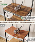 Comparison of Kitchen Bakers Rack With Power Outlet And Coffee Bar Table showing sturdy construction vs weak design.