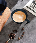 Stainless Steel Espresso Shot Cups With Spout And Handle, V Shaped Mouth For Clean Pour, Dual Oz And Ml Measuring, 3.4 Ounce Capacity