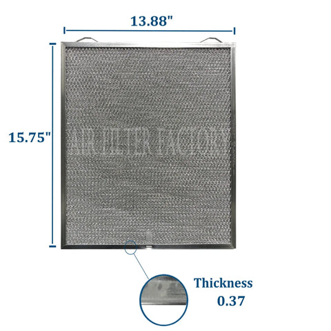 Compatible Replacement For Broan Nutone S99010430-002 99010430-002 4512880 Aluminum Mesh Grease Filter Size 13.88x15.75