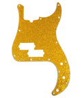 Freshen Up Your Rig With Precision Bass Pickguards For Electric Guitars, Gold Sparkle Finish, 15 Bold Designs To Swap On The Fly And Dial In A Fresh Look And Sound For Any Gig, gold sparkle Precision Bass pickguard with 13 screw holes
