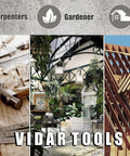 Image of carpentry tools, a greenhouse garden, and building framework showcasing Six Pocket Tool Belt Pouch For Carpenters And Gardeners