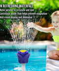 Flower Shaped Waterfall Pool Fountain With Adjustable Spray Distance And Height For Inground And Above Ground Pools And Ponds, cooling water and adding fun sprays by the pool.