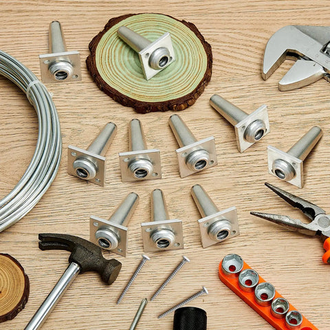 Anchor Wire Vise Set 10 Pack With Screws For Tightening 12-13 Gauge Wire On Grape Trellises Vineyards Fences And Arbors