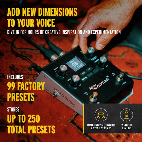 VX5 Vocal Effects Pedal With Antares AutoTune Real Time Pitch Correction Retune Speed And Humanize Controls on stage setup