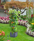4 Tier Tomato Planter With Box Trellis, 56 Inch Raised Garden Bed Boxes, Climbing Plant Cages For Tomatoes, Veggies, Vines, Flowers